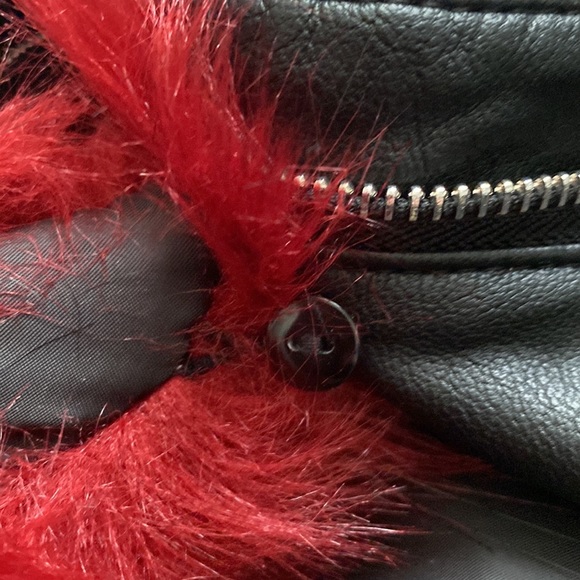 ii Sisters Zip-Up Moto Faux Leather & Faux Fur Jacket - Picture 14 of 16